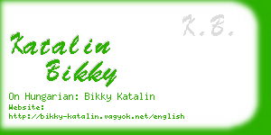 katalin bikky business card